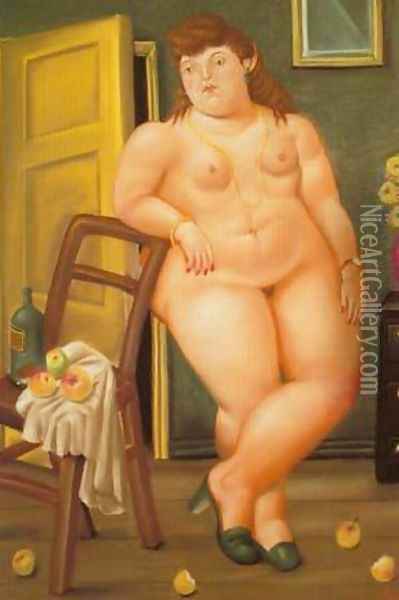 Still Life With Oranges 1993 Oil Painting - Fernando Botero