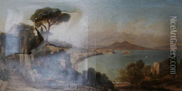 A Panorama In The Bay Of Naples Oil Painting - Sir Augustus Wall Callcott