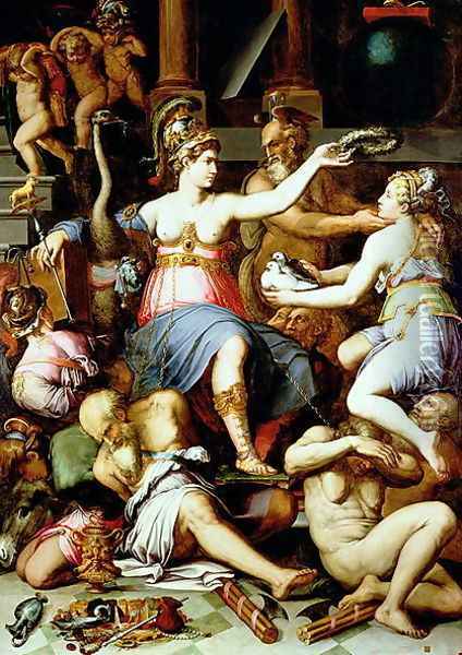 Allegory of Justice Oil Painting - Giorgio Vasari