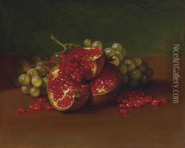 Pomegranates Oil Painting - George Henry Hall