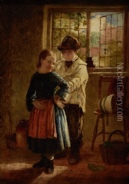 Hook My Dress, Tommy Oil Painting - William Hemsley