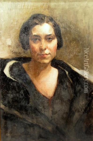 Portrait Oil Painting - Dumitru Braescu