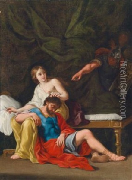 Samson Und Delila Oil Painting - Giuseppe Marchesi