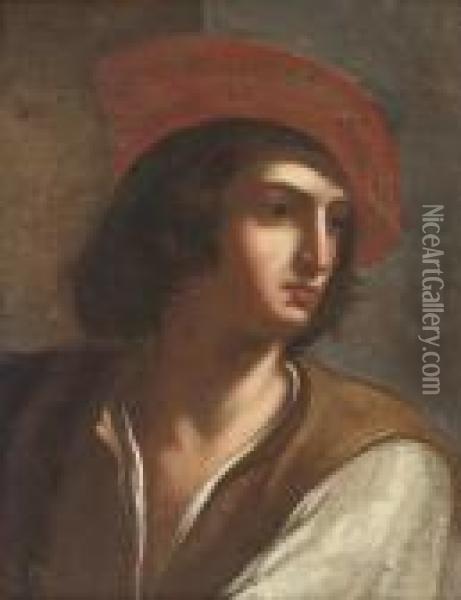 The Boy David Oil Painting - Guercino