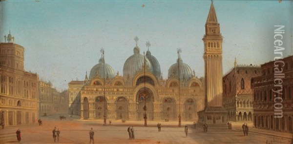 Venice Oil Painting - August Siegen