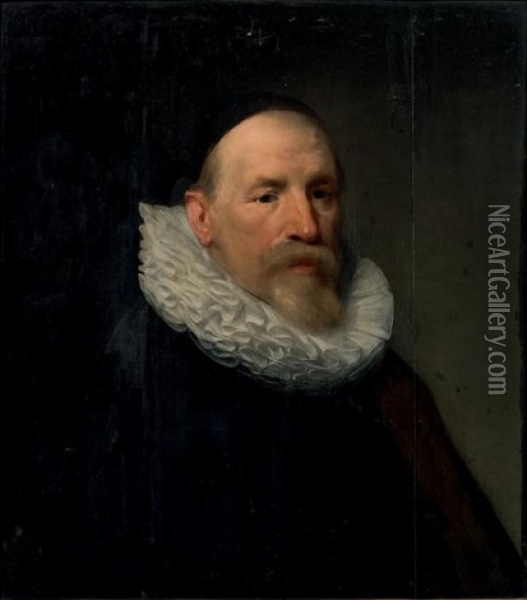 Portrait D'homme A La Collerette Oil Painting - Michiel Janszoon van Mierevelt