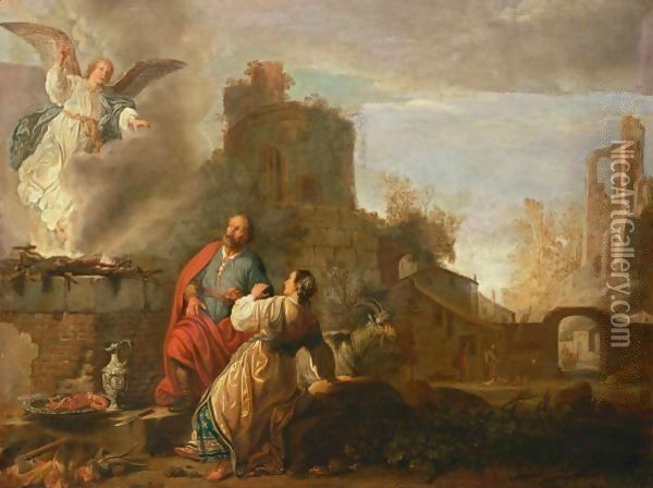The Sacrifice Of Manoah Oil Painting - Claes Cornelisz Moeyaert