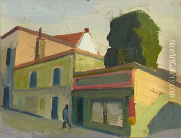 Rue Oil Painting -  Marcel-Lenoir (Jules Oury)