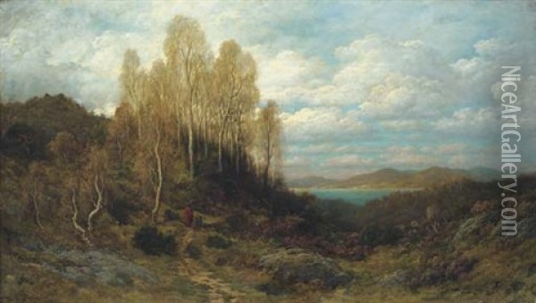 A Scottish Landscape Oil Painting - Gustave Dore