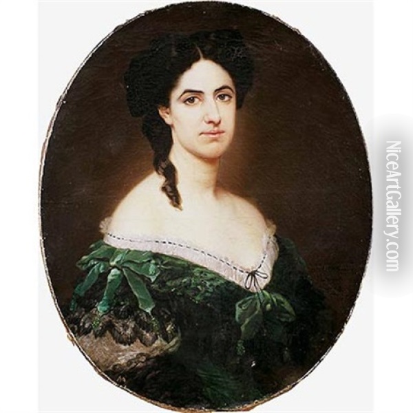 Retrato De Dama Oil Painting - Henriquetta Girouard