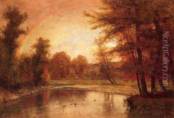 The Rainbow Oil Painting - Thomas Worthington Whittredge