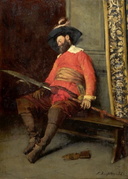 Schlafender Soldat Oil Painting - Ferdinand Victor Leon Roybet