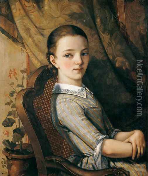 Portrait of Juliette Courbet Oil Painting - Gustave Courbet