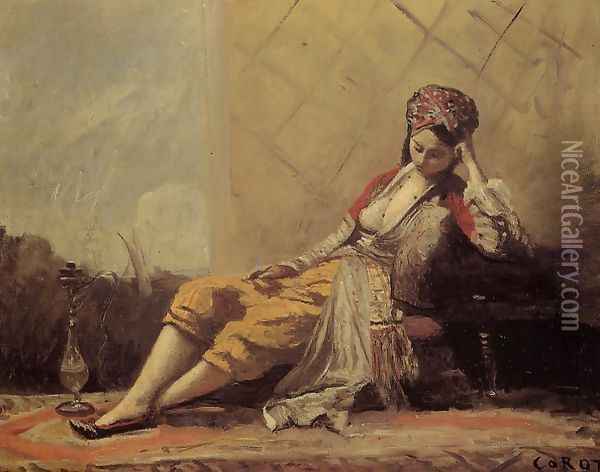 Odalisque Oil Painting - Jean-Baptiste-Camille Corot