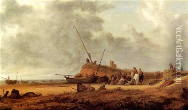 Strandlandschaft Mit Dunen Oil Painting - Salomon van Ruysdael