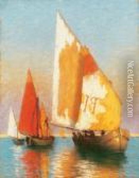 Sailing Boats Oil Painting - Hugo Poll