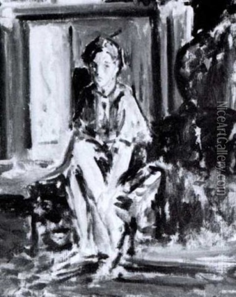 Portrait D'enfant Oil Painting - Jacques-Emile Blanche
