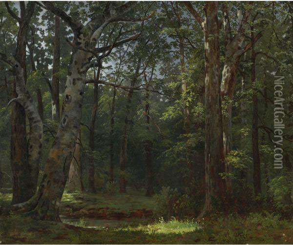 The Buttonwood Grove Oil Painting - William Tylee Ranney