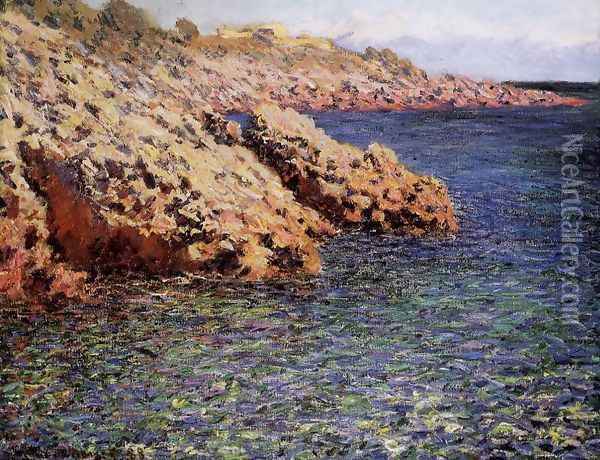 Rocks On The Mediterranean Coast Aka Cam D Antibes Oil Painting - Claude Oscar Monet