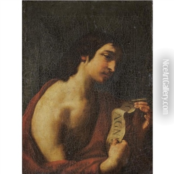 Saint John The Baptist Oil Painting - Simone Cantarini