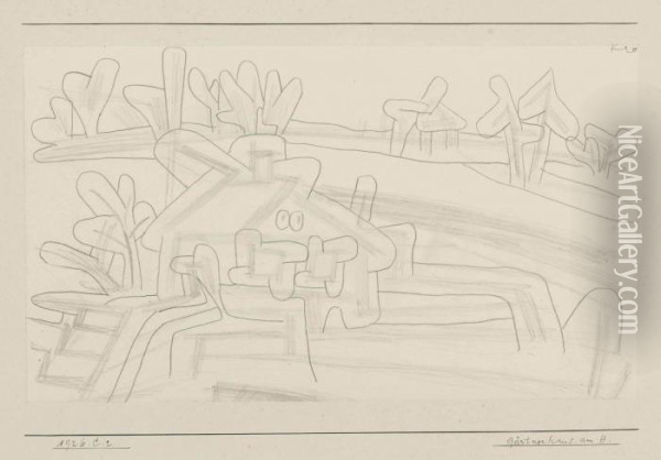 Gartnerhaus Am H. Oil Painting - Paul Klee