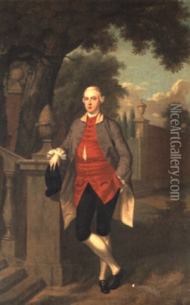 Portrait Of Henry Cornish Henley Of Sandringham (d. 1773) Oil Painting - Thomas Bardwell