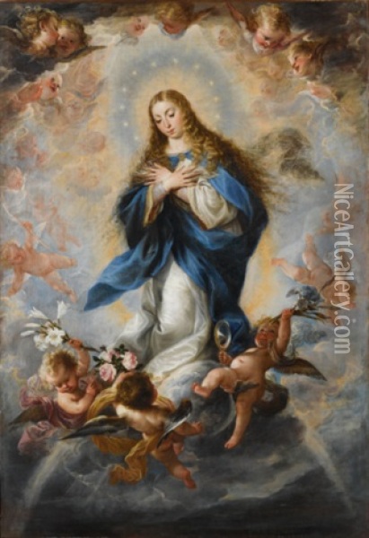 The Immaculate Conception Oil Painting - Mateo Cerezo