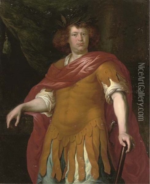 Portrait Of A Gentleman As A Roman General Oil Painting - Salomon de Braij