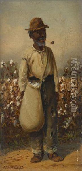 Male Cotton Picker Oil Painting - William Aiken Walker