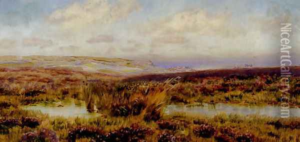 Sketch of Fylingdales Moor Oil Painting - John Edward Brett