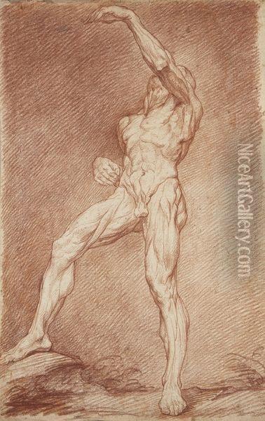 Academie D'homme Oil Painting - Johann Henry Fuseli
