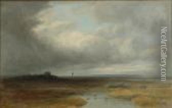 The Long Grey Moorland Oil Painting - John Smart