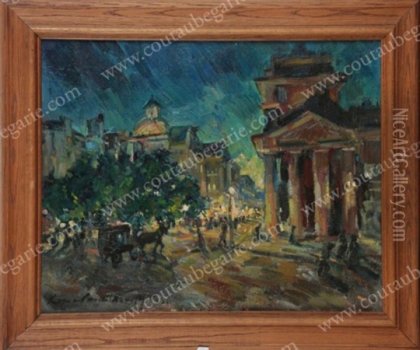 Place Du Pantheon A Paris Oil Painting - Constatin Korovine