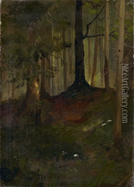 Waldinneres Oil Painting - Albert Lang