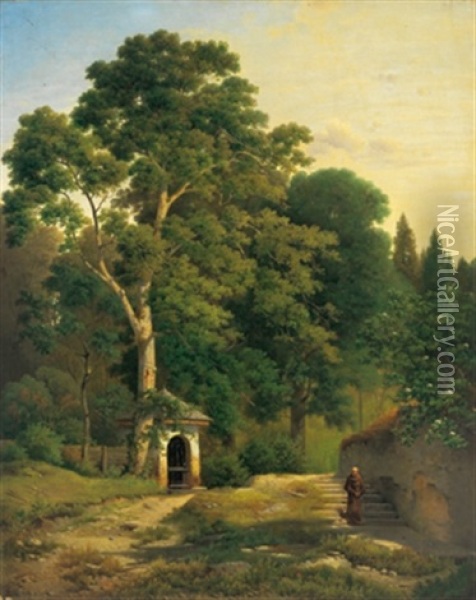 Waldkapelle Oil Painting - Paul Korzinek (Korsinek)