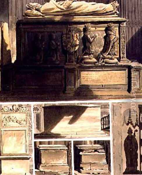 Tombs from Edward the Confessors Chapel Oil Painting - Frederick Mackenzie