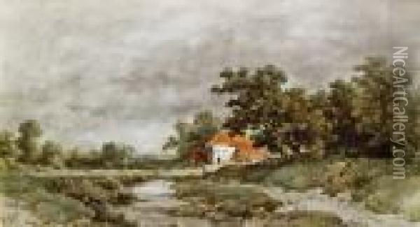 Landschaft * Oil Painting - Remigius Adriannus van Haanen