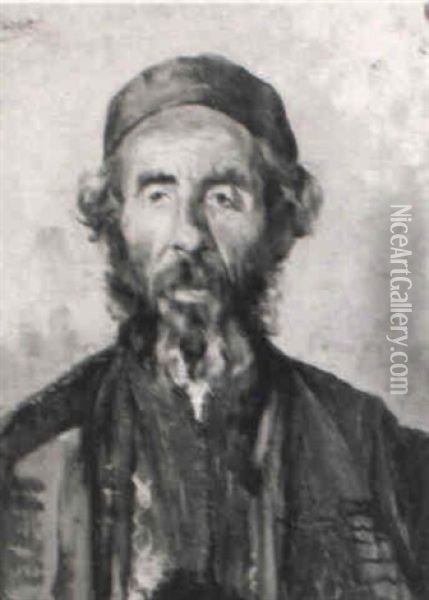 Portrait Of A Bearded Man Oil Painting - Louis Auguste Girardot