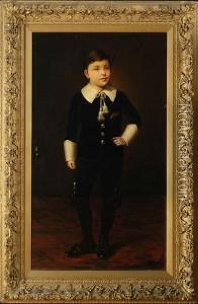 Portrait Of A Boy Oil Painting - Arturo Orselli