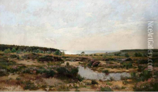 Landscape In Brittany Oil Painting - Pierre-Emmanuel Damoye