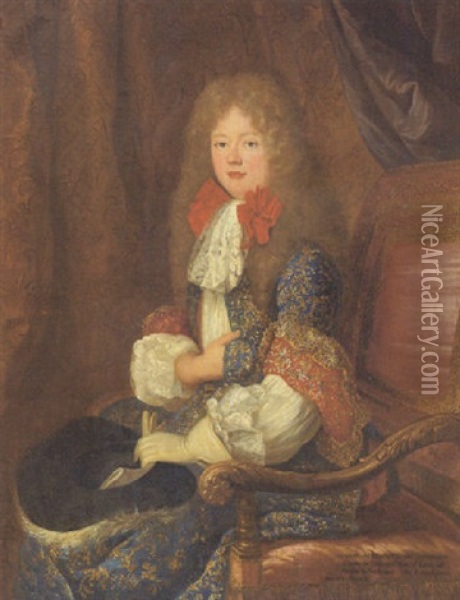 Portrait Of Louis Alexandre De Bourbon, Comte De Toulouse Oil Painting - Alexis-Simon Belle