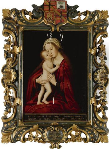 Madonna And Child Oil Painting - Marcellus Coffermans