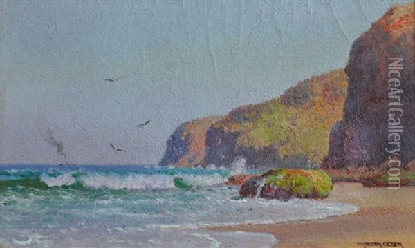 Coast & Waves Oil Painting - William Lister-Lister
