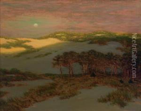 ''dunes At Sunset'' Oil Painting - Charles Warren Eaton