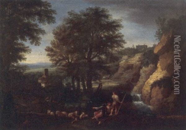 Paesaggio Arcadico Oil Painting - Jan Frans van Bloemen
