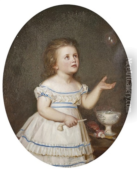 Jenny Amanda Cecilia Costiander (nee Neovius, 1868) Oil Painting - Erik Johan Loefgren