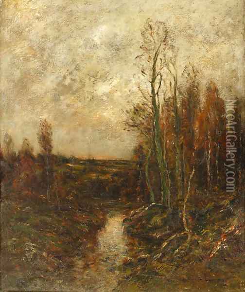 Autumn Landscape Oil Painting - Edward B. Gay