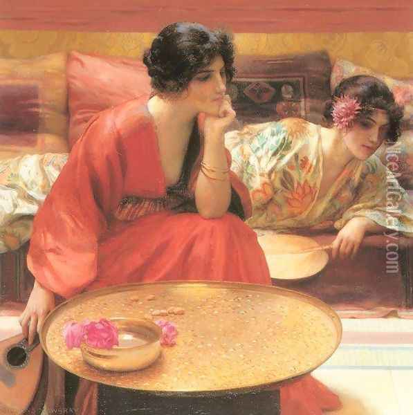 Idle Hours I Oil Painting - Henry Siddons Mowbray