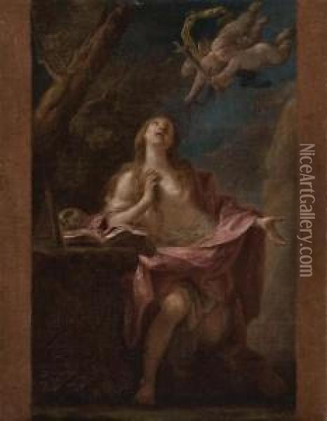 Maddalena Oil Painting - Giovanni Gioseffo da Sole