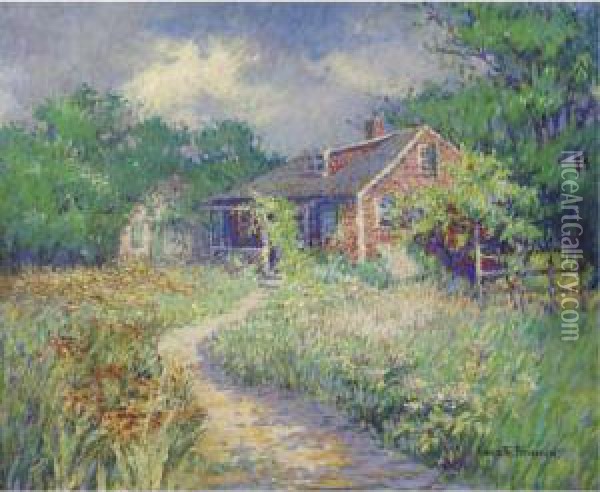 The Cottage Garden Oil Painting - Harriette Bowdoin